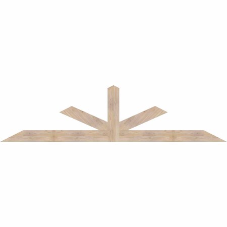 Ekena Millwork Saratoga Smooth Timber Gable Bracket, Douglas Fir, 108"W x 27"H x 1 1/2"D x 5 1/2"F, 6/12 Pitch GBW108X27X0206SAR00SDF